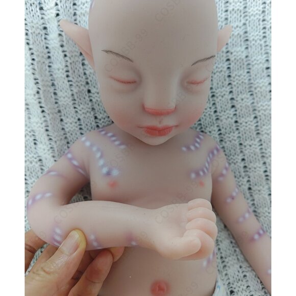 45cm Reborn Baby Dolls Full Body Platinum Soft Silicone Doll 4.96lbs Girl Baby - Picture 9 of 16